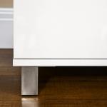 Cómoda com 4 Gavetas Cómoda de Dormitório de Estilo Moderno para Sala de Estar Entrada Corredor 112x38,2x81cm Branco