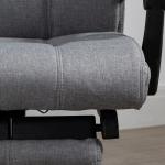 Cadeira de Escritório com 6 Pontos de Massagem 5 Modos Reclinável 155° com Função de Aquecimento 66x76x112 - 120 cm Cinza