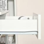 Conjunto de 2 mesas secretária para escritório com rodas 2 gavetas 100x36x88 cm Branco