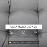 Almofada para Banco de 2 Lugares para Interior e Exterior com 8 Botões para Cadeiras Sofás 110x48x8 cm Cinzento