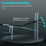 Banco de Musculação máquina de fitness com encosto ajustável 165x68x114cm Preto
