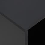 Mesa Auxiliar Moderna Mesa Auxiliar em Forma de C com Rodas e Prateleiras Abertas 45x35x58 cm Preto