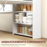 Mesa Dobrável de Jantar Mesa de Cozinha com Folha Abatível 4 Compartimentos Até 3 Pessoas 78,5x91x93 cm Branco