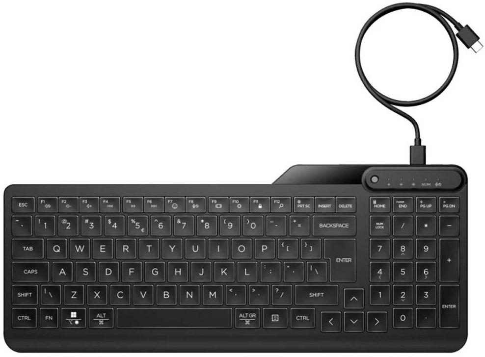 Teclado 400 USB Retroiluminado PT (Preto) - HP