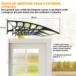 Marquise de Proteção 303x96 cm Marquise Exterior para Portas e Janelas com Suporte Liga de Alumínio Policarbonato Transparente