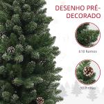 Árvore de Natal 180 cm Árvore de Natal Artificial com 618 Ramos e Suporte de Metal Árvore de Natal para Interior Verde
