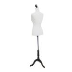 Manequim Feminino de Costura Manequim de Exibição com Altura Ajustável 130 - 168cm Branco