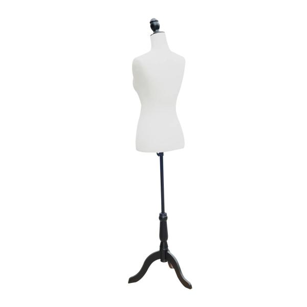 Manequim Feminino de Costura Manequim de Exibição com Altura Ajustável 130 - 168cm Branco
