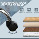 Cadeira de Escritório com 6 Pontos de Massagem por Vibração Aquecimento Estofada em Couro PU 67x67x113 - 121 cm Cinza