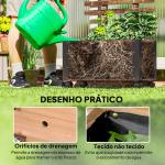 Floreira Exterior de Madeira Floreira com Treliça para Plantas Trepadeiras Tecido não Tecido Rodas 65x31x147 cm Madeira