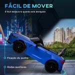 Carro Elétrico para Crianças BMW M4 12V com Controlo Remoto Faróis Buzina Música e Velocidade 3 - 5 km/h 108x69,5x51 cm Azul