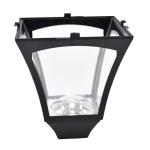 Candeeiro Solar de Jardim com Proteção IP44 Luzes LED para Exterior Pátio Varanda 15x15x120 cm Preto