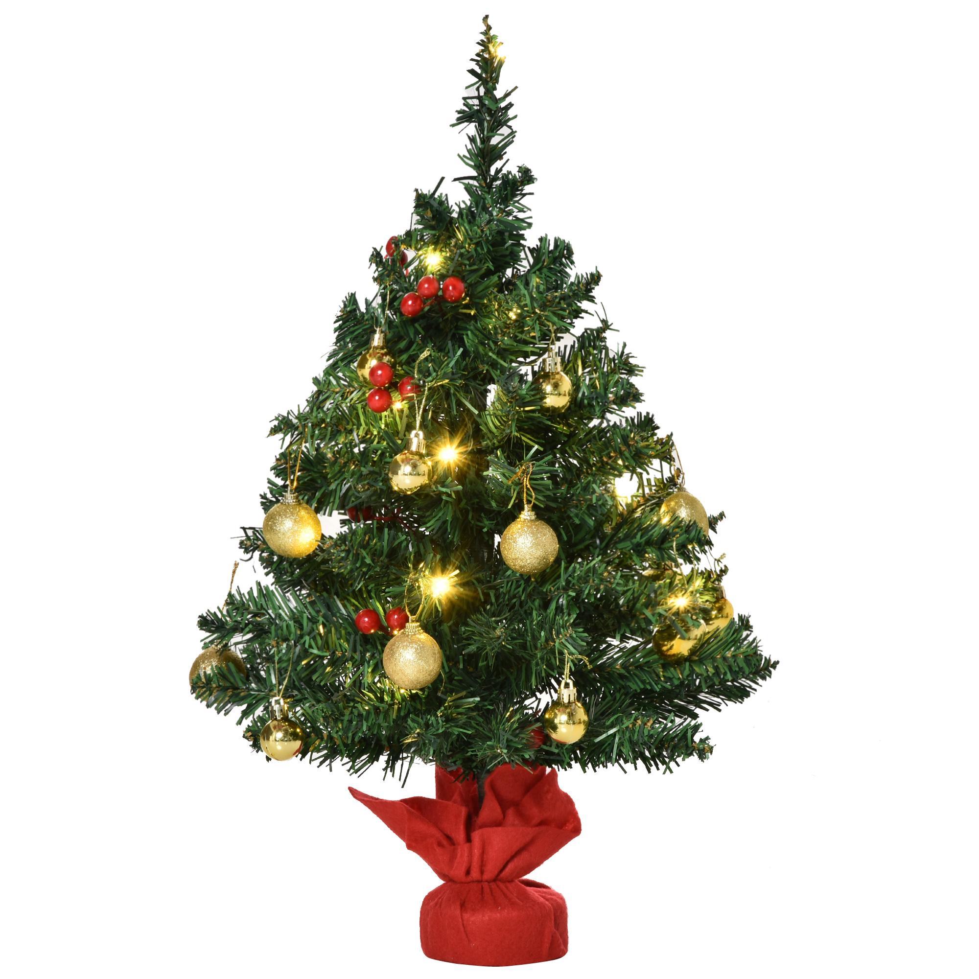 Mini Árvore de Natal 60cm Artificial com Suporte Metálico 73 Ramos PVC Ø40x60cm Verde
