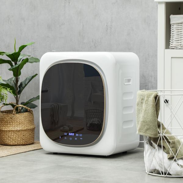 Máquina de Secar por Exaustão 4 kg 800W com Ecrã Tátil, Controlo de Tempo e Temperatura, Secagem Uniforme, Branco