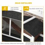 Casota para Coelhos para Exterior 157,4x53x99,5 cm Gaiola Grande com Rodas, Telhado Asfáltico, Tabuleiros Removíveis e Rampa Castanha