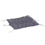 Almofada para Banco com Encosto 120x110x12cm Almofada de Banco de 2 Lugares para Jardim Terraço Balcão Exterior Cinza