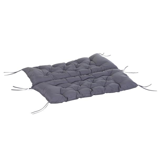 Almofada para Banco com Encosto 120x110x12cm Almofada de Banco de 2 Lugares para Jardim Terraço Balcão Exterior Cinza