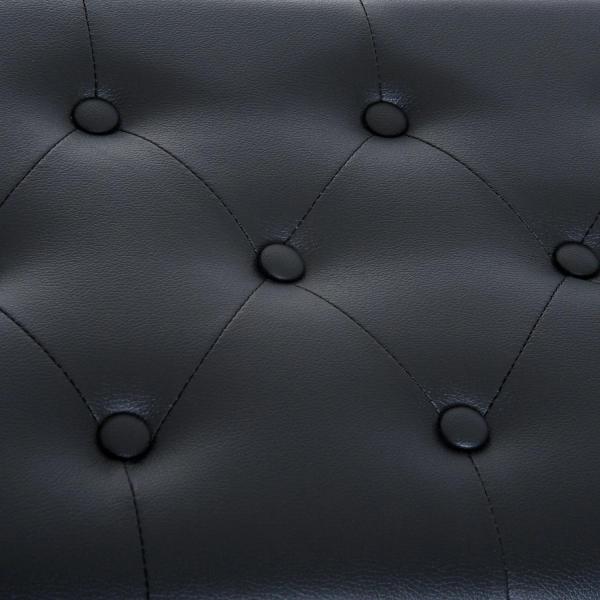 Banco de Piano Banco para Piano com Espaço de Armazenamento Assento de Couro Sintético Acolchoado76x36x50cm Preto