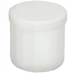 Puff de Arrumação Banco de Arrumação Dobrável 35 L 38x38x38 cm Estofado em Veludo Baú de Arrumação Redondo Creme