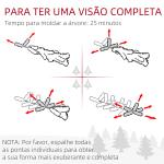 Árvore de Natal Tipo Lápis 180 cm com Base Dobrável e 479 Ramos para Escritório Verde
