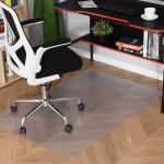 Tapete Protetor Retangular para Cadeira de Escritório 90x120 cm Protetor de Chão de PVC Transparente