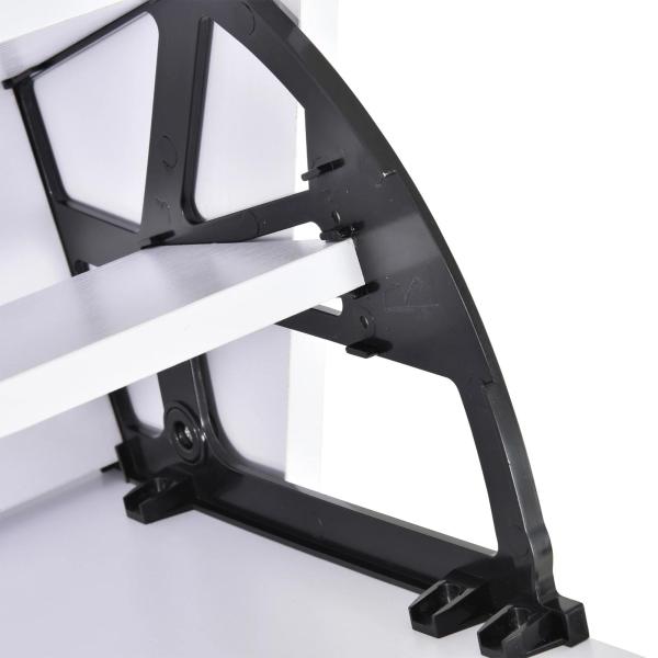 Armário de Sapatos Moderno Sapateira para Corredor Entrada com 6 Prateleiras de Armazenamento Espaço de Exibição 60x26x124cm Branco