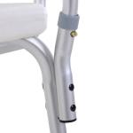 Cadeira para Duche Antiderrapante com Altura Ajustável em 6 Níveis Apoio para os Braços e Encosto 51,5x51,5x71 - 84 cm Branco