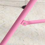 Barra de Ginástica para Crianças com Altura Ajustável em 5 Níveis Anéis e Dobrável 148x105x88 - 128 cm Rosa