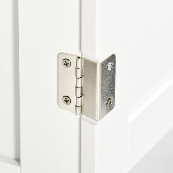 Móvel para Lavatório Pousar Armário para Casa de Banho de Madeira com 2 Portas e Prateleira Interior Ajustável 60x30x60cm Branco