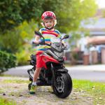 Moto Elétrica para Crianças de 3 - 6 Anos com Licença Honda com USB MP3 Luz LED e Velocidade 3 km/h Carga 30 kg Vermelho
