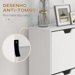 Sapateira para 16 Pares de Sapatos com 4 Gavetas e Prateleiras Ajustáveis 95x26x95 cm Branco