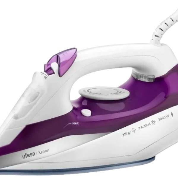 Ferro de Engomar a Vapor Xenon 3000W (Branco/Roxo) - UFESA