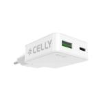 Carregador de Parede Celly SLIMTC1C1A45WWH Branco 45 W