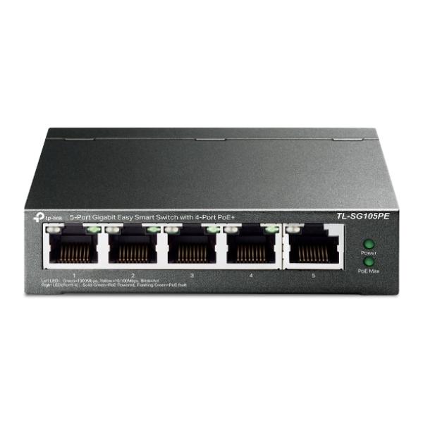 Switch TP - Link TL - SG105PE 5 Portas RJ - 45 10/100/1000 PoE — Recondicionado