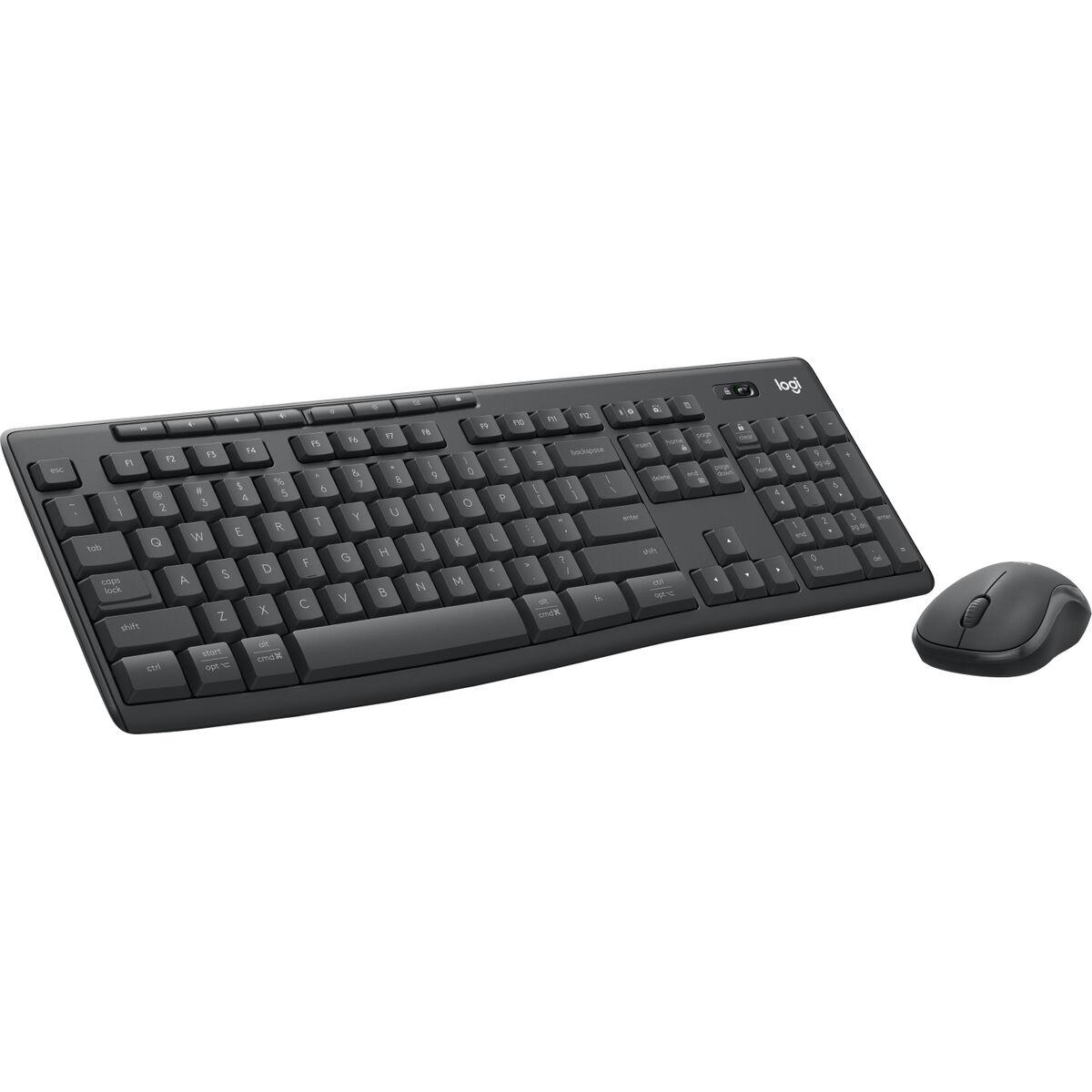Teclado e Rato Logitech MK370 Cinzento Grafite Qwerty espanhol