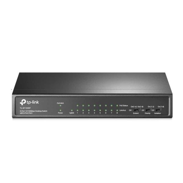 Switch TP - Link TL - SF1009P 9 Portas RJ - 45 10/100 PoE — Recondicionado
