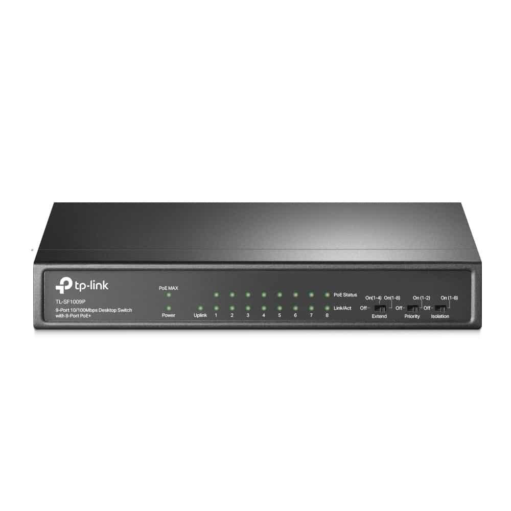 Switch TP - Link TL - SF1009P 9 Portas RJ - 45 10/100 PoE — Recondicionado