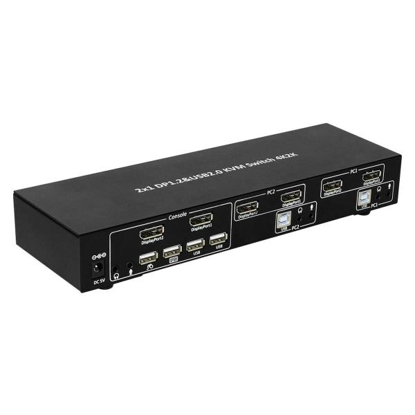 Switch KVM Techly DP-KVM2