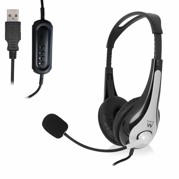 Auriculares Ewent EW3565 Branco Preto