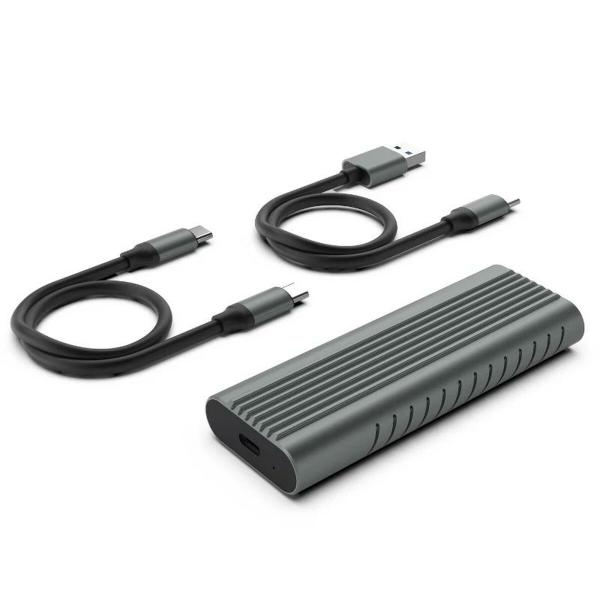 Caixa externa Ewent EW7025 Cinzento USB USB-C M.2 USB x 1