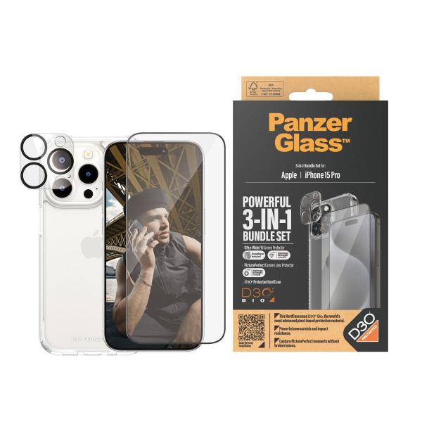 Protetor de ecrã para o telemóvel Panzer Glass B1173+2810 Apple iPhone 15 Pro