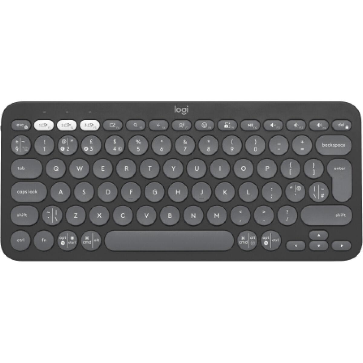 Teclado sem Fios Logitech 920-011843 Grafite Qwerty espanhol QWERTY