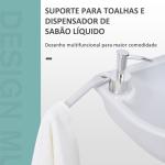 Lavatório Portátil para Campismo com Depósito de Água de 17L Dispensador de Sabão e 2 Rodas 51x33,5x103 cm Cinza Claro
