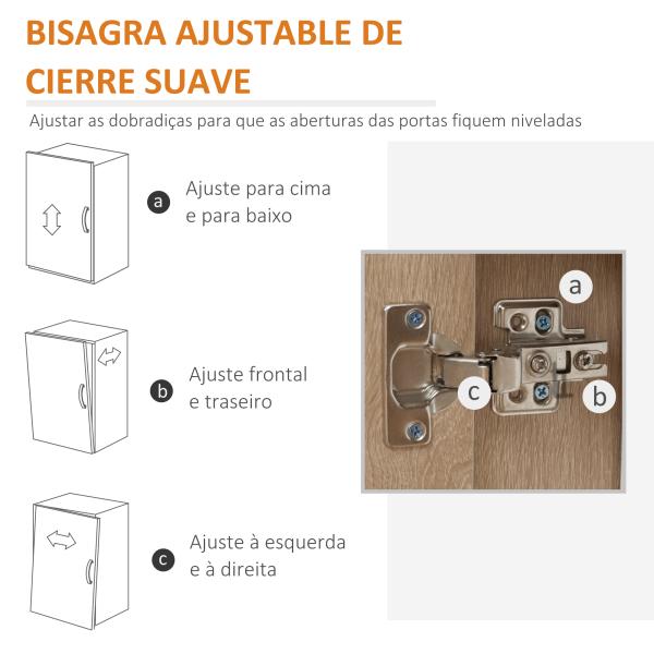 Aparador Moderno com 2 Portas 1 Gaveta e 3 Prateleiras Abertas Aparador Auxiliar de Armazenamento 80x30x96,5cm Madeira