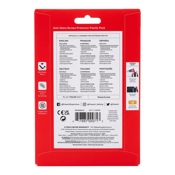 Protetor de Ecrã para Nintendo Switch Powera NSAC0006-02