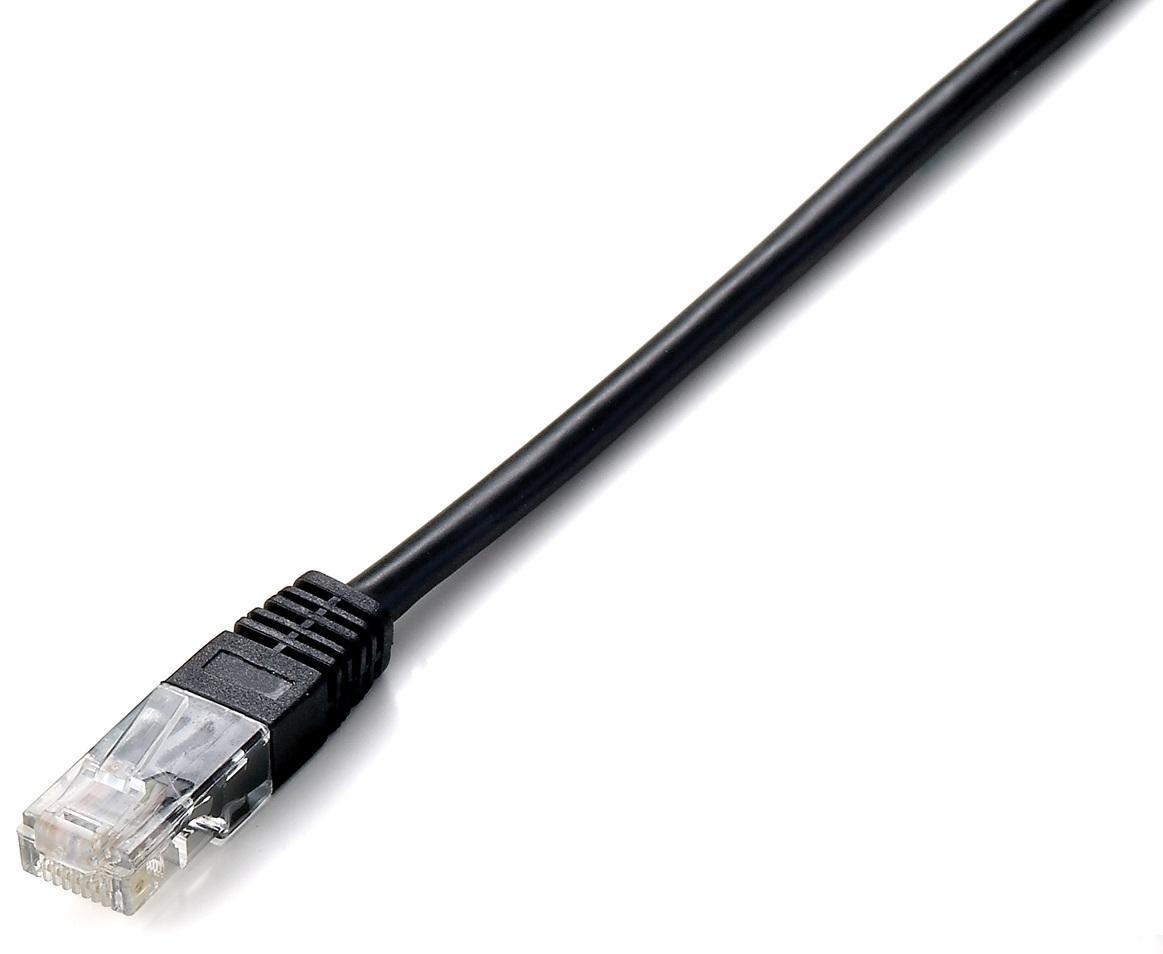 Cabo de Rede RJ45 U/UTP Cat.5e Preto (3 mts) - EQUIP