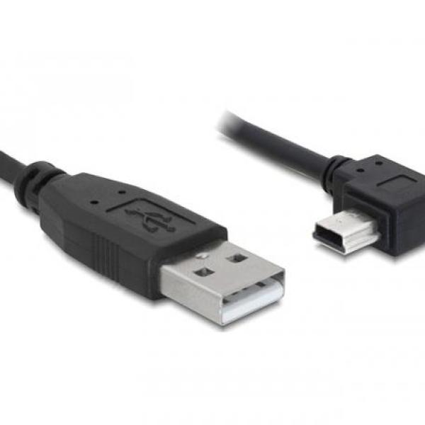 Cabo USB A Macho - Mini USB B Macho 2m (Preto) - DELOCK