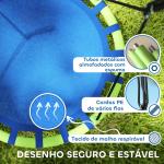 Baloiço para Crianças Redondo Baloiço de Jardim Infantil Ajustável Impermeável Carga 150kg Ø100x180 cm Preto e Azul