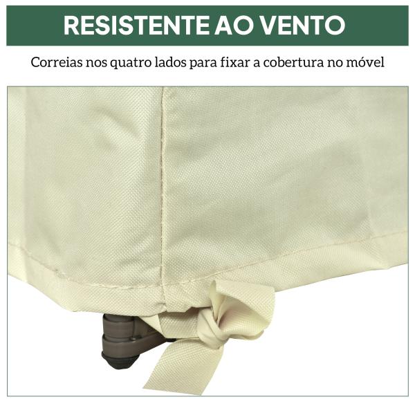 Capa de Proteção para Cadeiras Cobertura de Móveis Cadeira Impermeável Exterior, Jardim Proteção contra Chuva e Sol 68x87x77 cm 600D Oxford Tecido