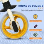 Bicicleta sem Pedais para Crianças de 18 - 48 Meses Bicicleta de Equilíbrio com Assento Ajustável em Altura 66,5x34x47 cm Branco
